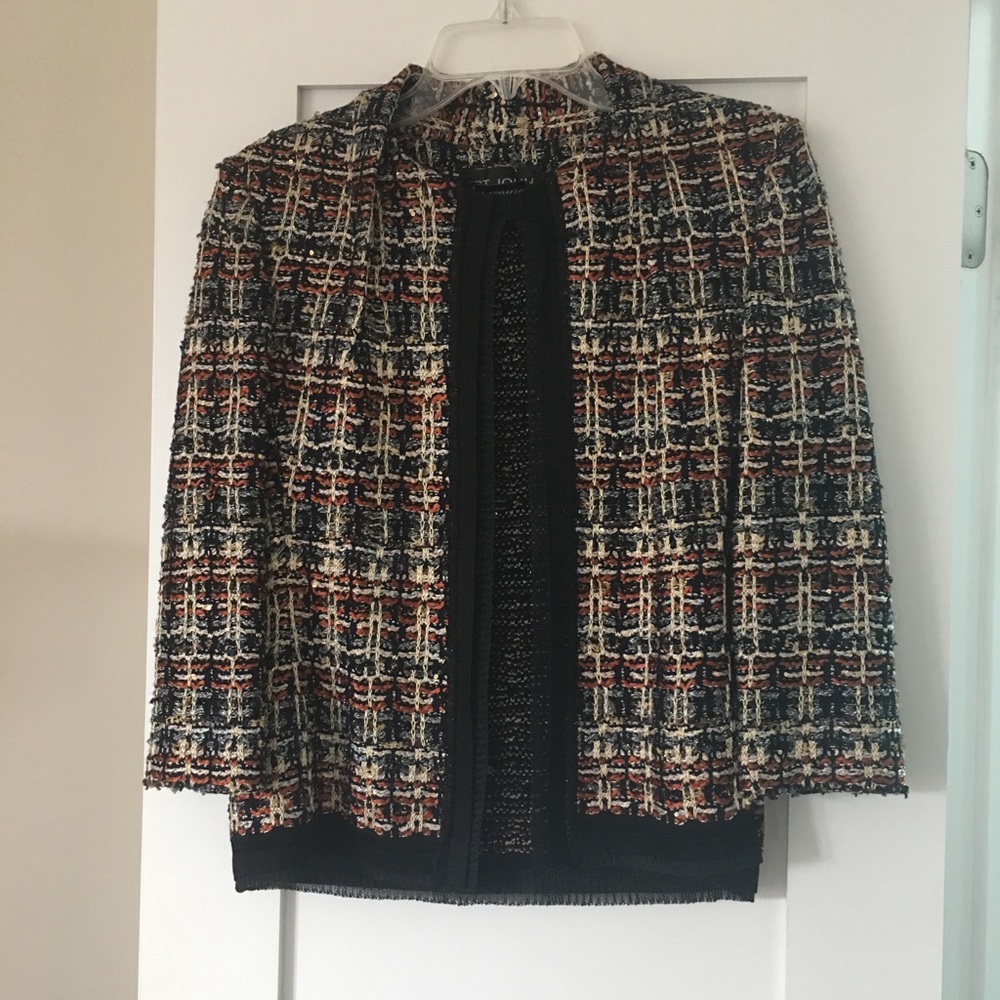 St. John Collection Boucle Gold Sequence Cardigan - Picture 3 of 3